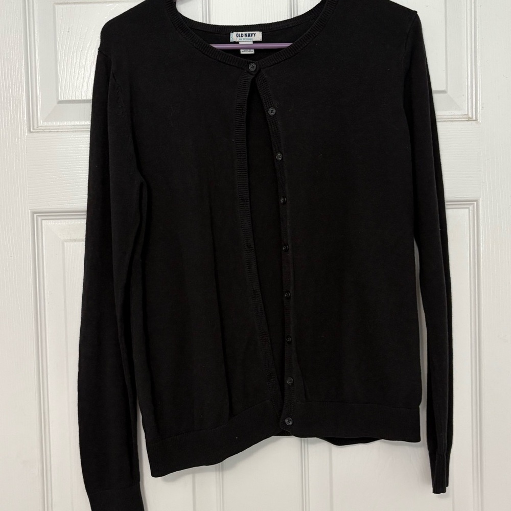 Black Button Up Cardigan